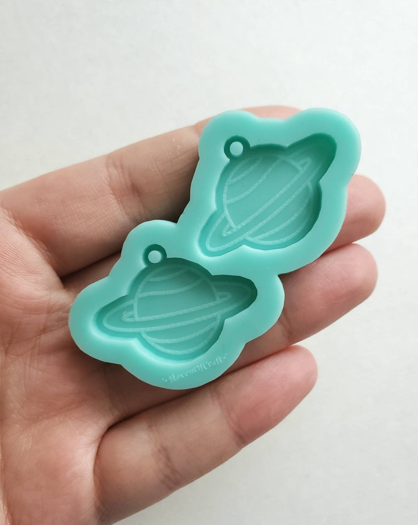 Made to Order - Cute small saturn shiny silicone earring mold