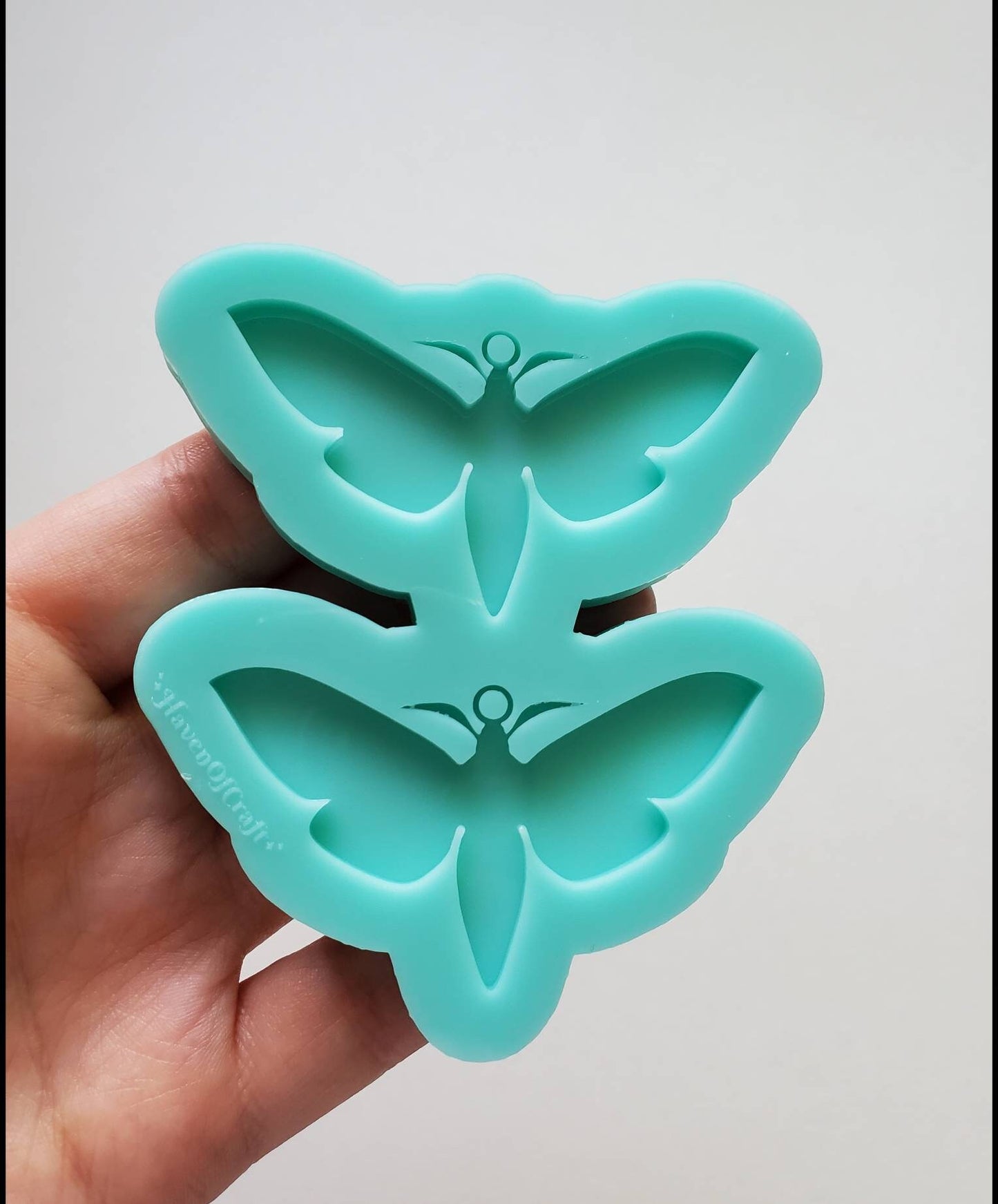 Made to order –Cicada Moth shiny silicone earring mold