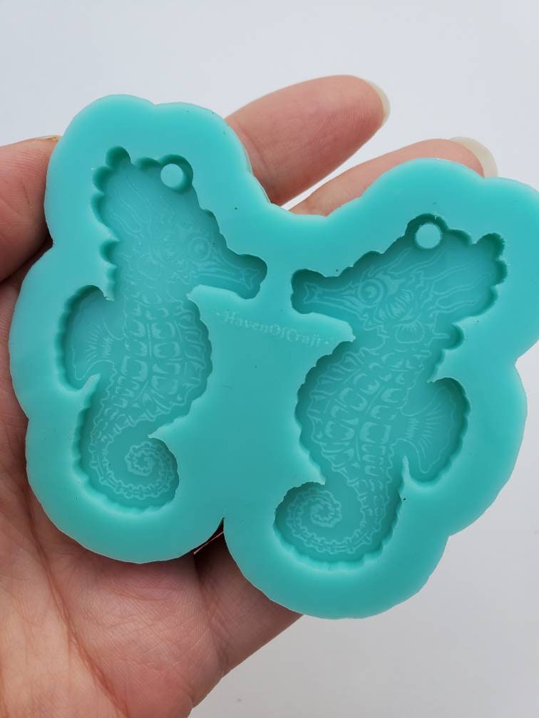Made to order - Seahorse Earring shiny silicone mold