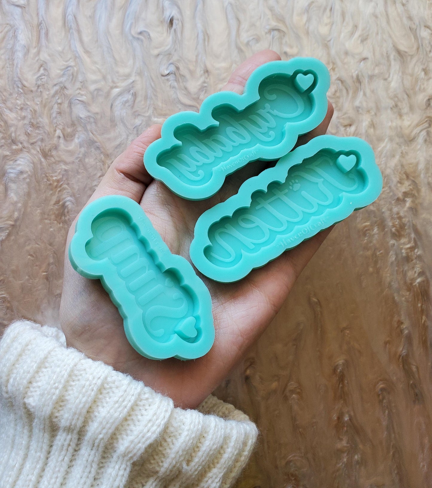 1/4 Inch Thick Keychain Mold \ 3 to choose from \ Crybaby, Simp and Kitten - Made to order