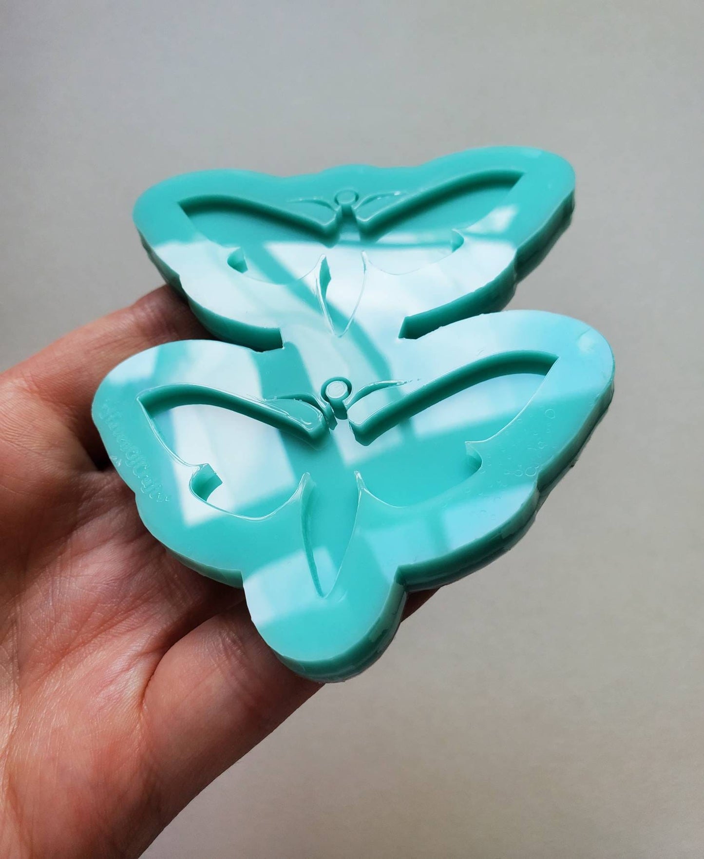 Made to order –Cicada Moth shiny silicone earring mold
