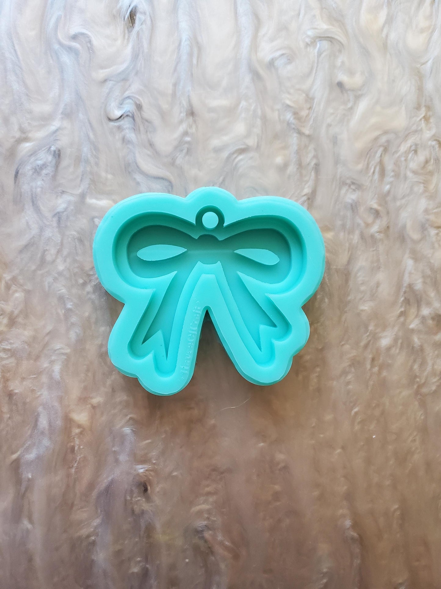 3/8 Inch Thick Cute Bow Keychain Mold - Made to order