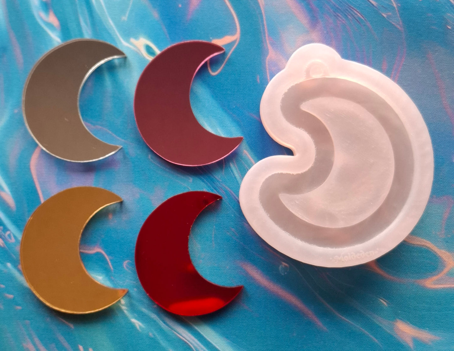 Moon Mirror Mold - 4 Different Colors of Mirror Available
