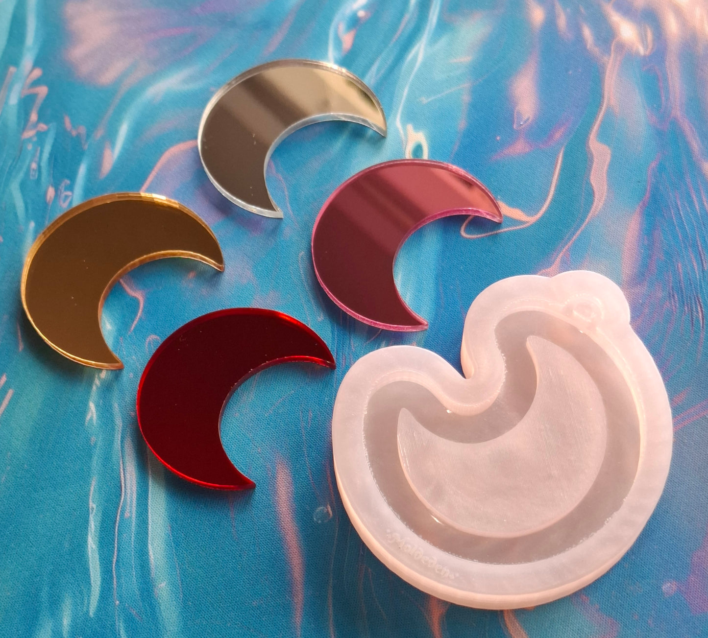Moon Mirror Mold - 4 Different Colors of Mirror Available