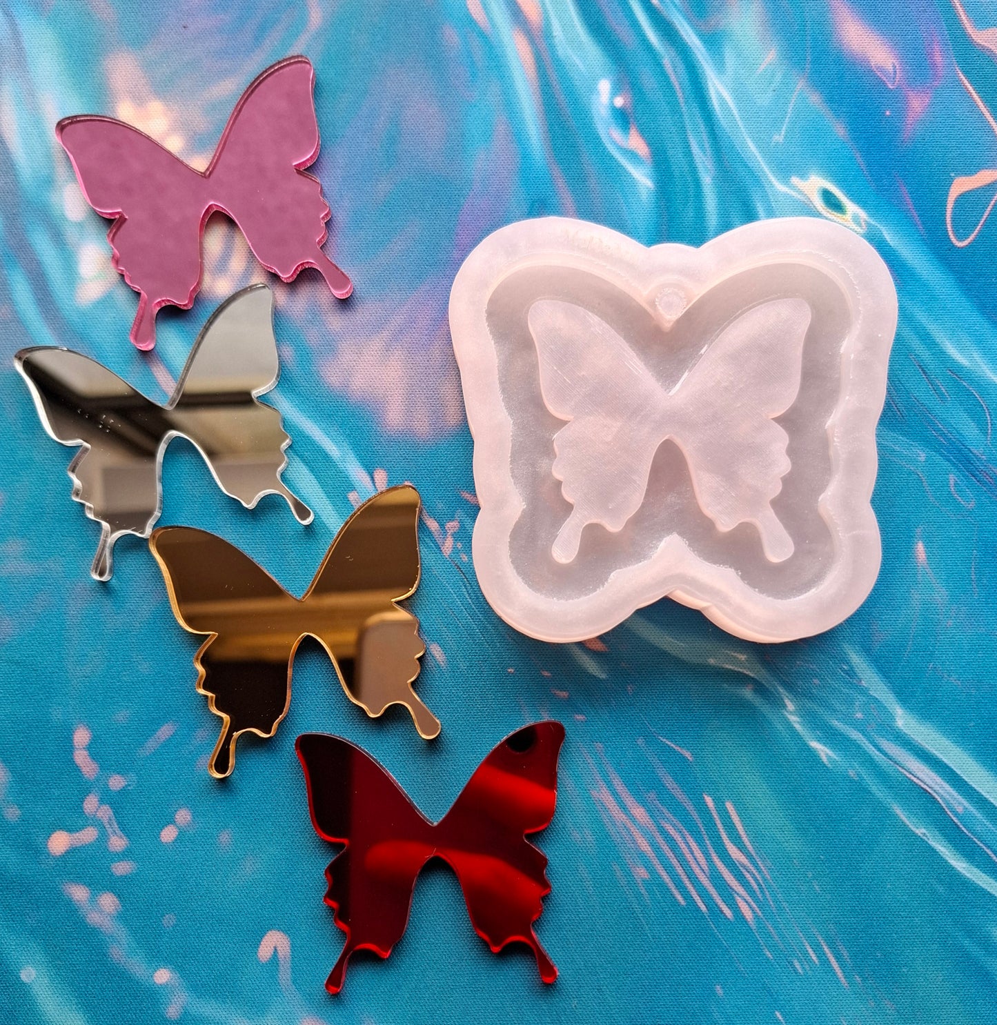 Butterfly Mirror Mold - 4 Different Colors of Mirror Available