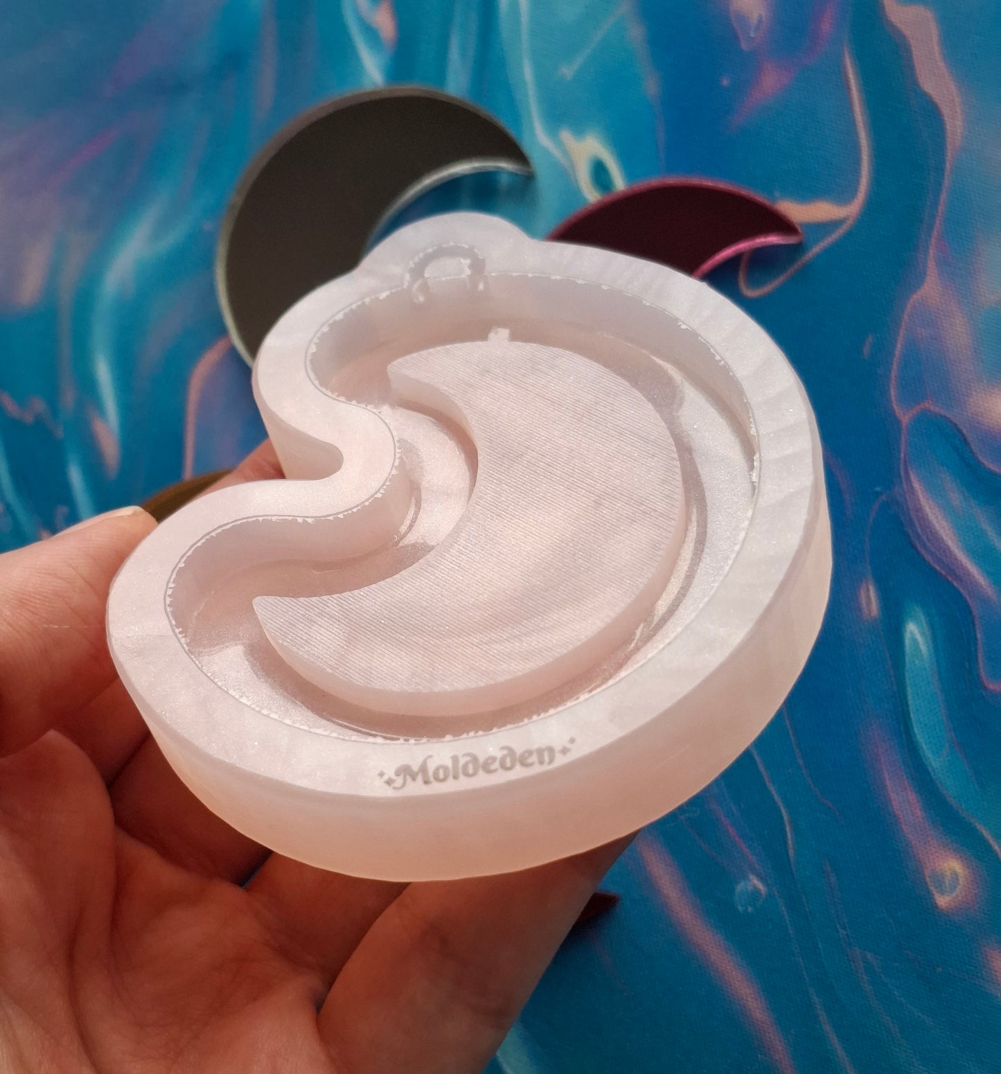 Moon Mirror Mold - 4 Different Colors of Mirror Available