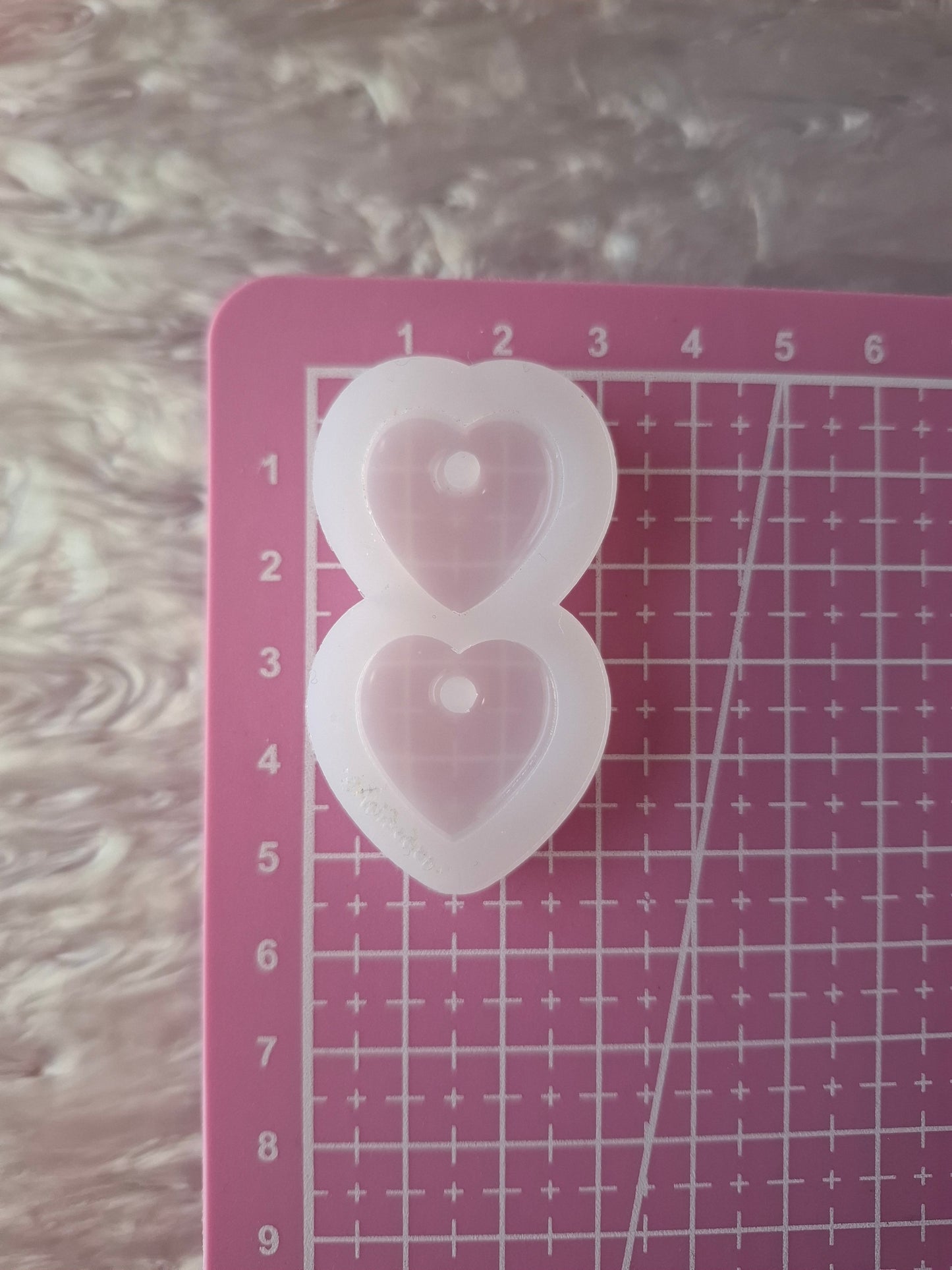 Pre-Domed Heart Earring Mold | Bigger holes for hoop earrings - Made to order