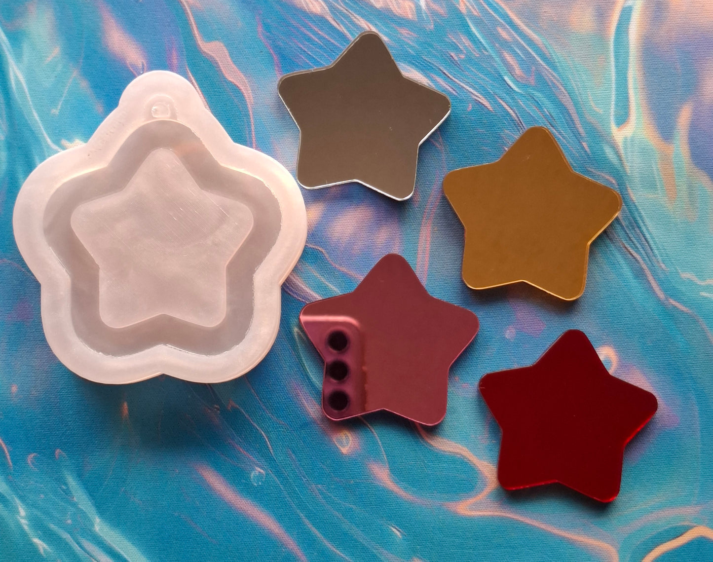 Star Mirror Mold - 4 Different Colors of Mirror Available