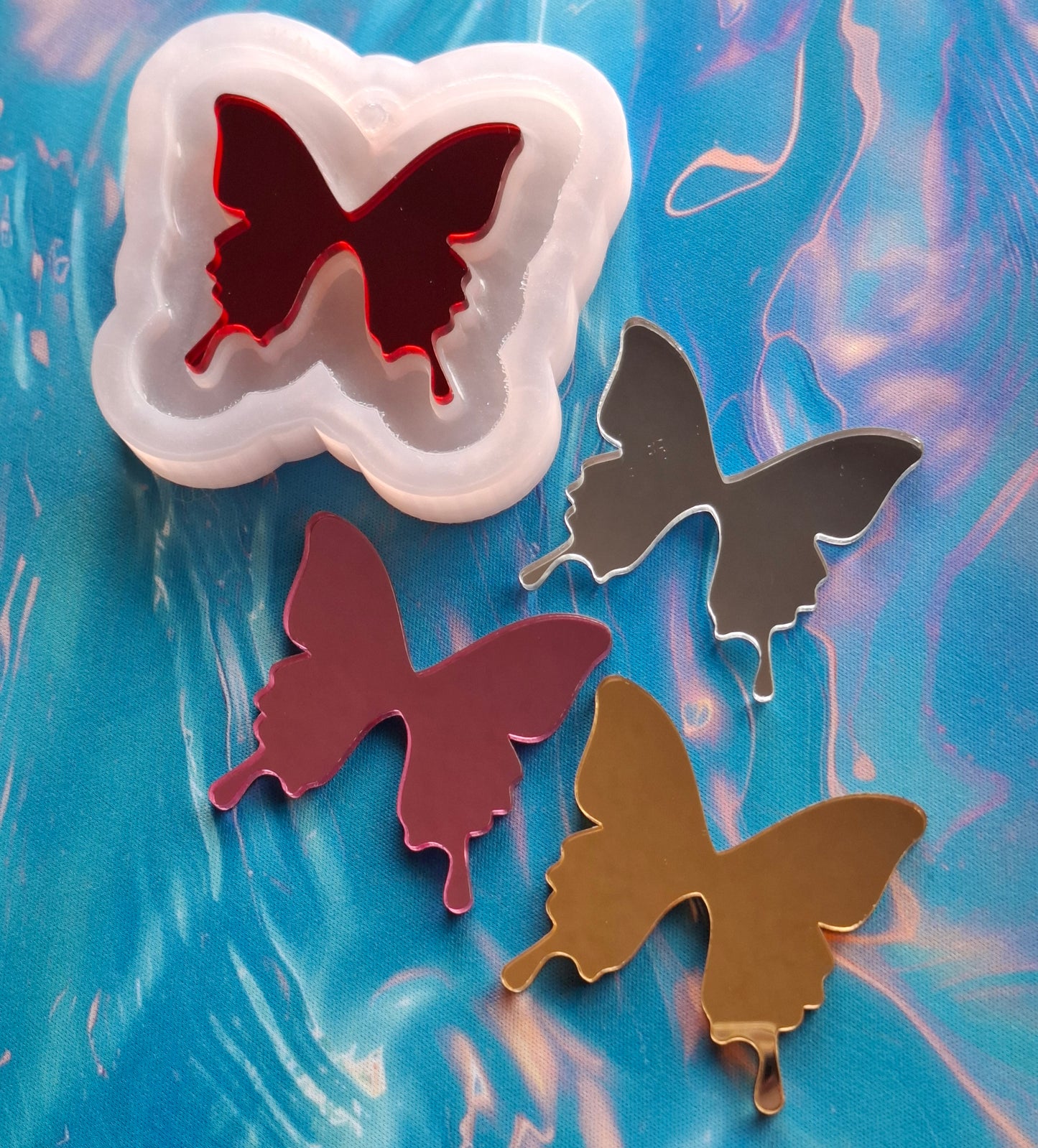 Butterfly Mirror Mold - 4 Different Colors of Mirror Available