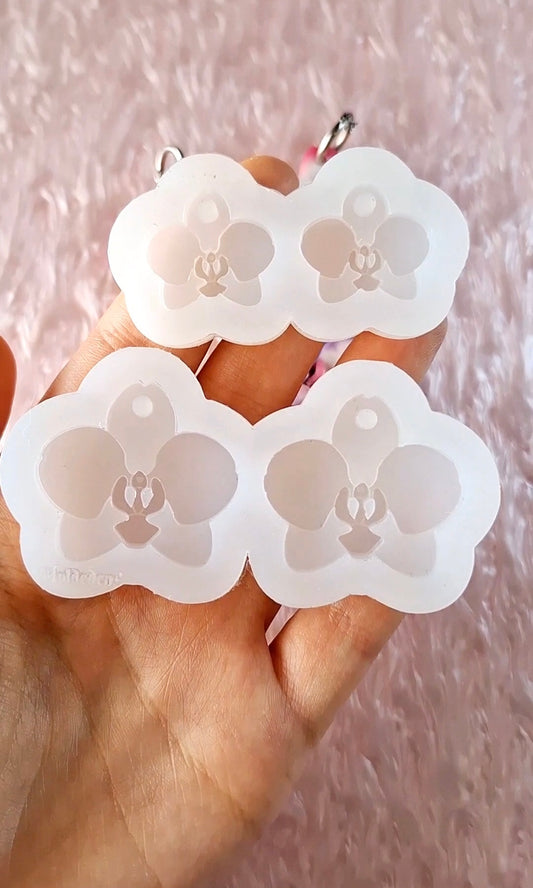 Earring Mold | Orchid Flowers - 2 Different Size To Choose From - Silicone Mold - Clear mold for UV resin available - Made to order