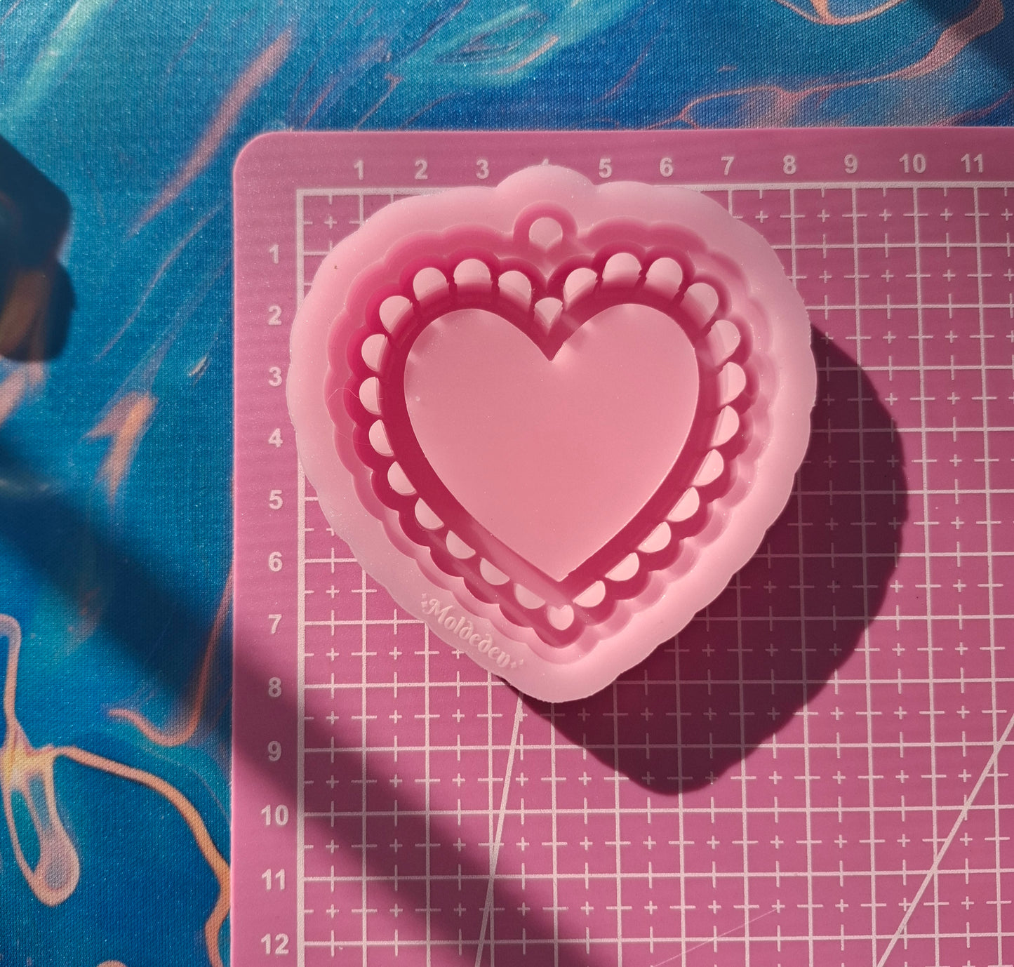 Big size Lace Heart keychain/shaker