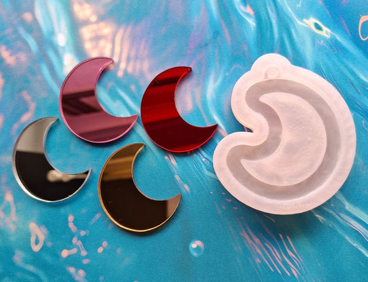 Moon Mirror Mold - 4 Different Colors of Mirror Available