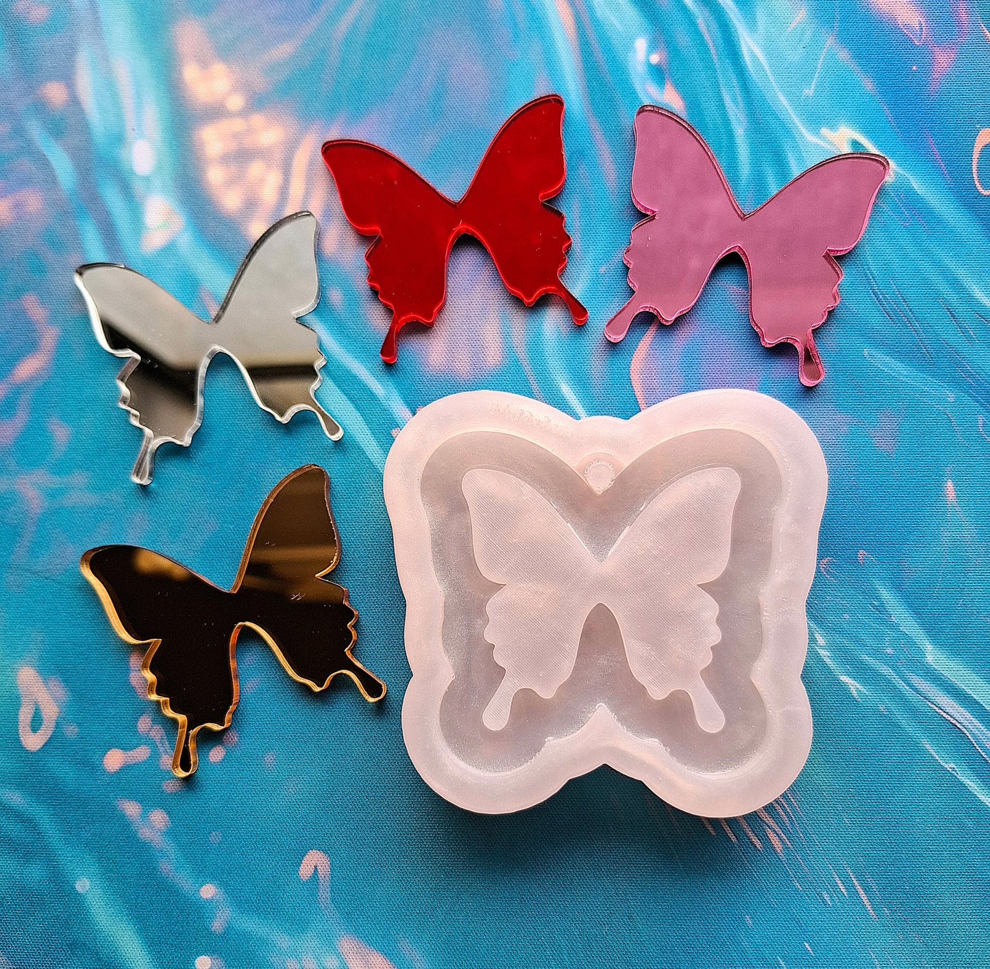 Butterfly Mirror Mold - 4 Different Colors of Mirror Available