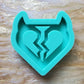 Broken Heart With Horns Tsurikawa Mold -Made to order