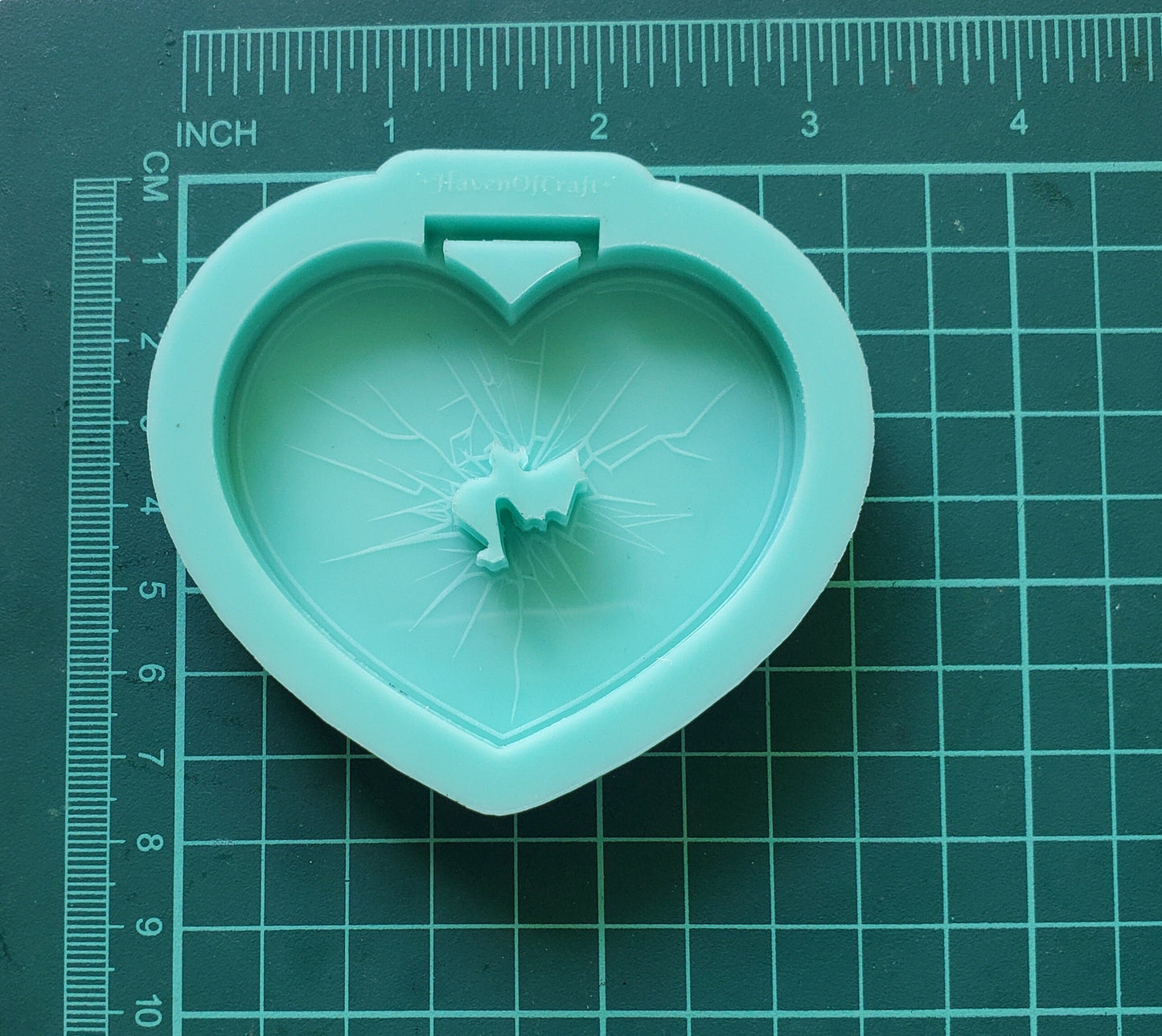 Made to Order - Broken Glass Heart Tsurikawa Silicone Mold 2 sizes - Made with Acrylic Blanks