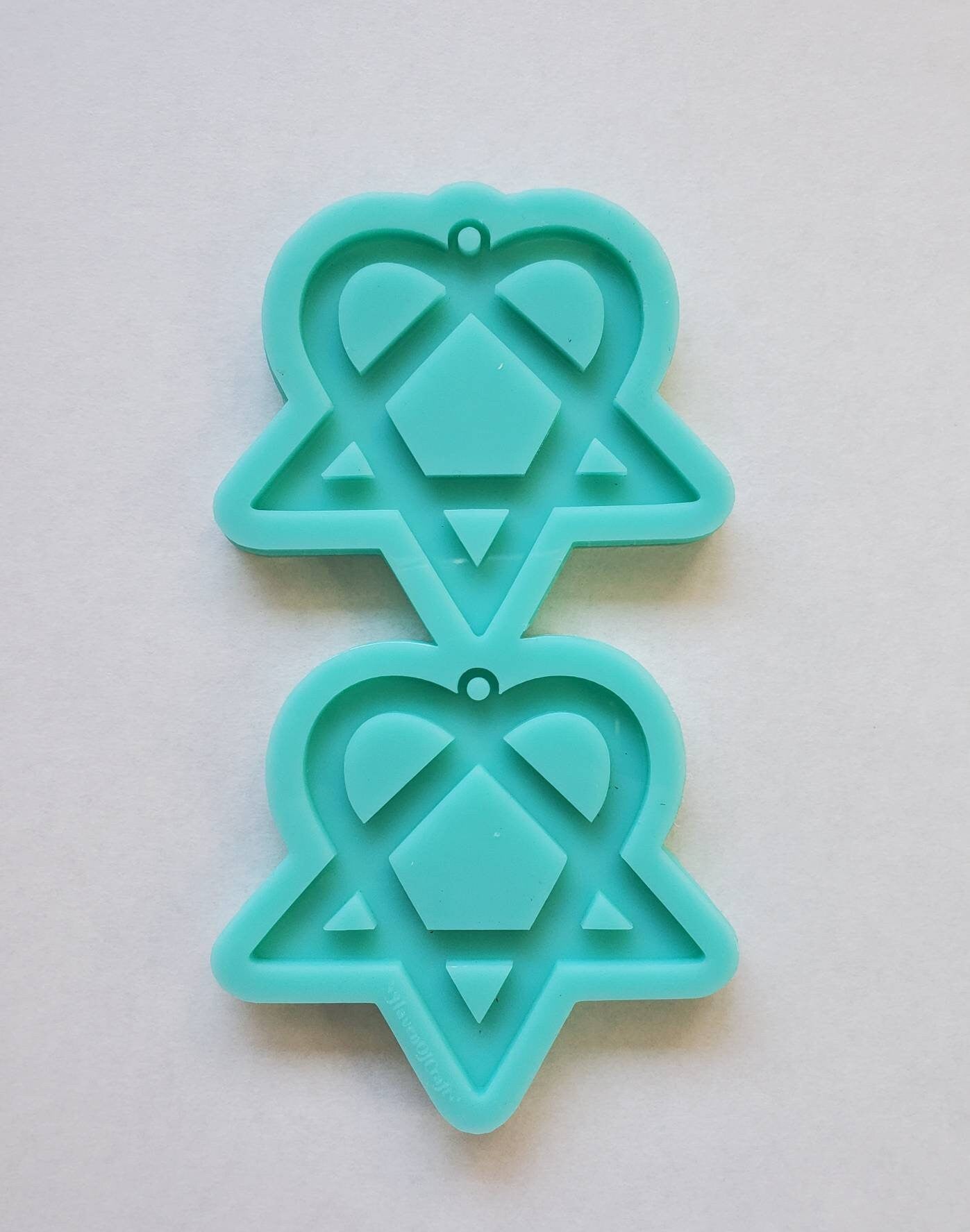 Made to order- Heartagram Shiny Silicone Earring Mold