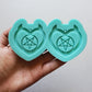 Made to order-Pentagram Demon Heart shiny silicone earring mold