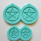 Made to order-Pentagram shiny silicone earring mold