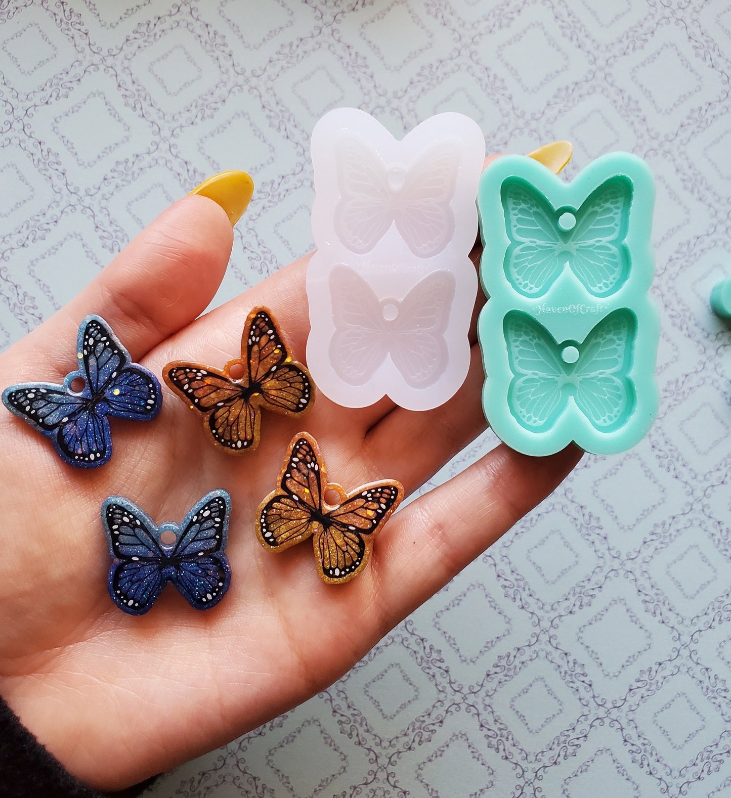 Monarch Butterfly Wings Small Resin Silicone Mold / Made to order