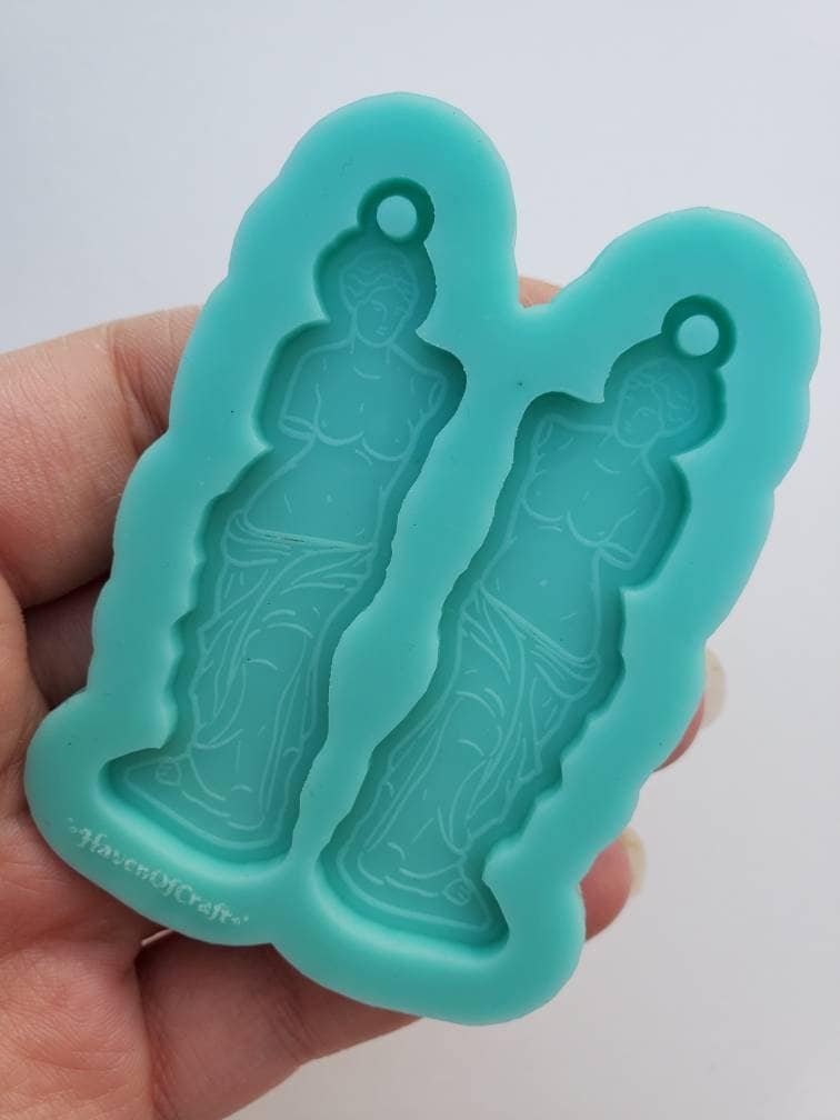 Made to order - Woman statue Earring shiny silicone mold