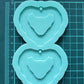 Made to Order - Chain Heart shiny silicone earring mold