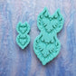 Made to Order - Flame spike heart shiny silicone earring mold