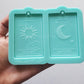 Made to order - Mix and Match - Sun and Moon Tarot Card shiny silicone earring mold