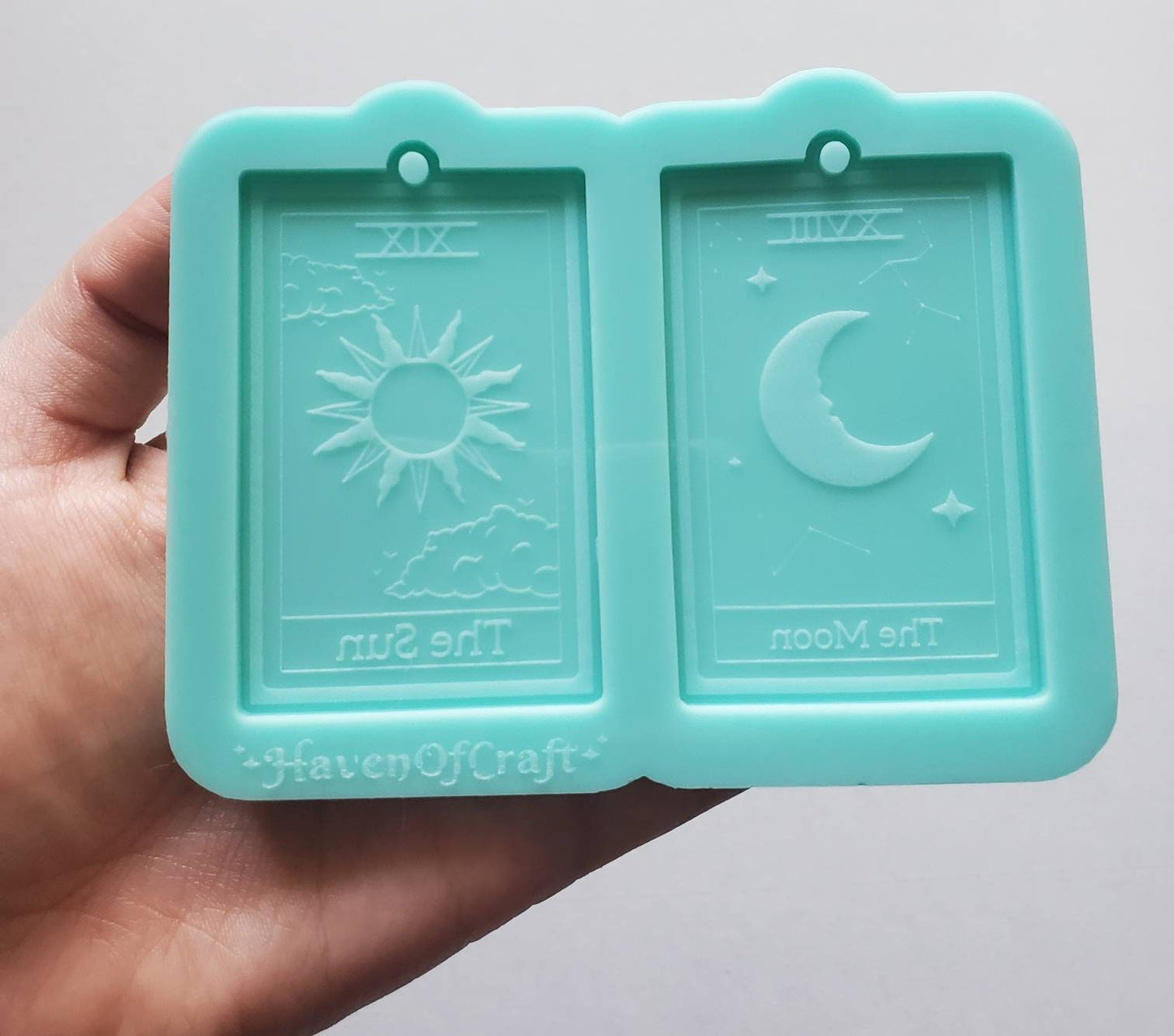 Made to order - Mix and Match - Sun and Moon Tarot Card shiny silicone earring mold