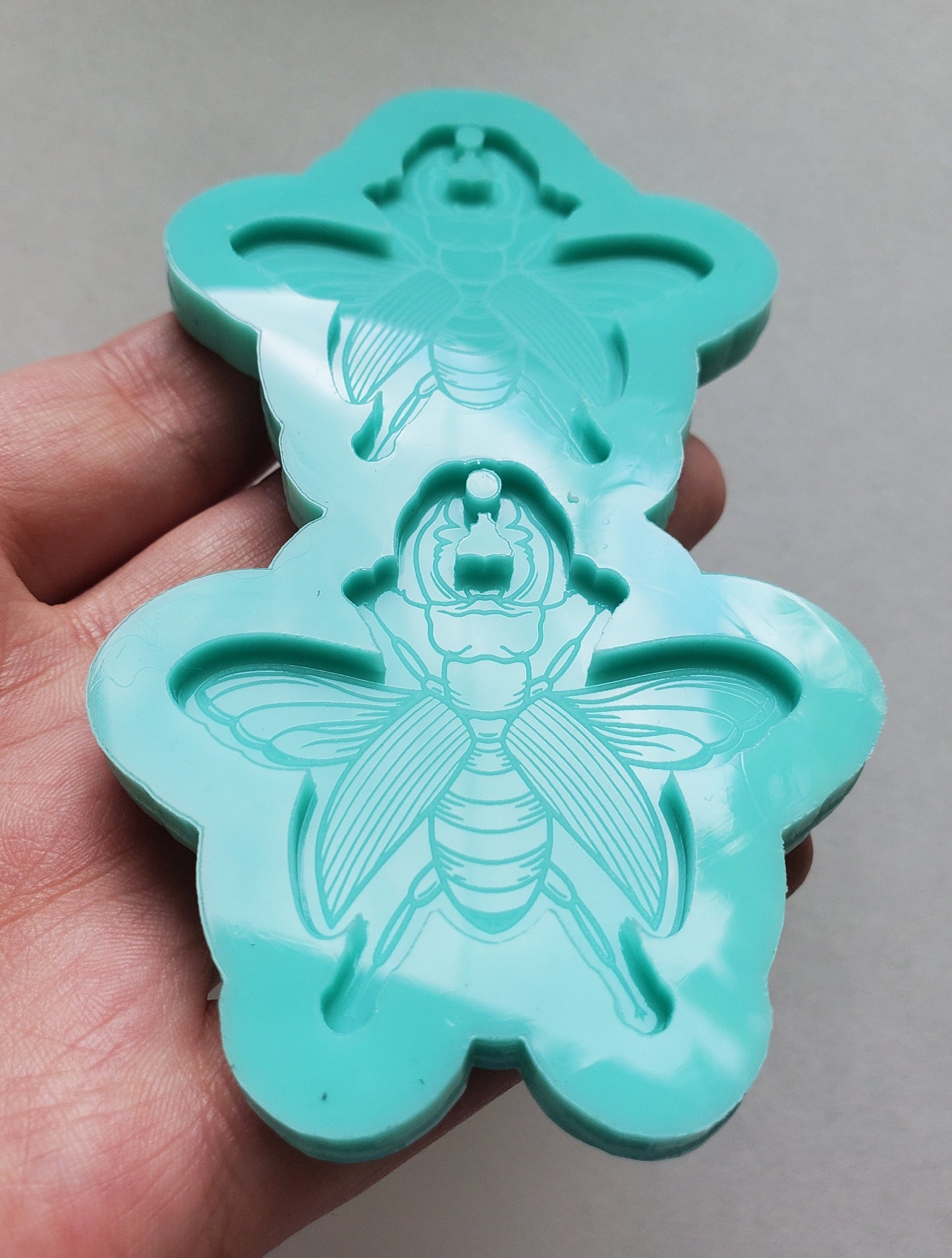 Made to order - Flying Insect earring mold - shiny silicone mold