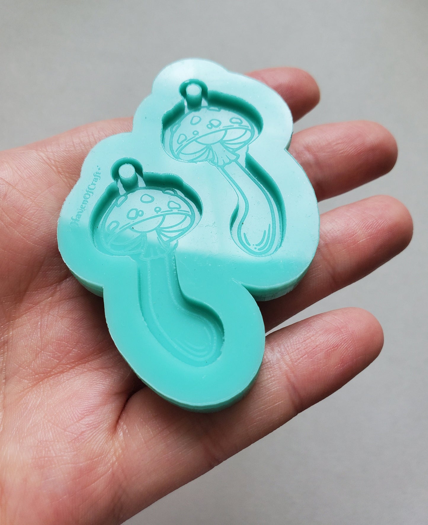 Made to order -  Cute Mushroom earring mold - shiny silicone mold