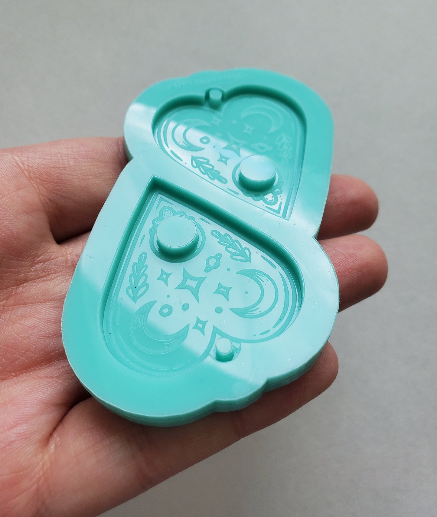 Made to order - Ouija Palette earring mold - shiny silicone mold