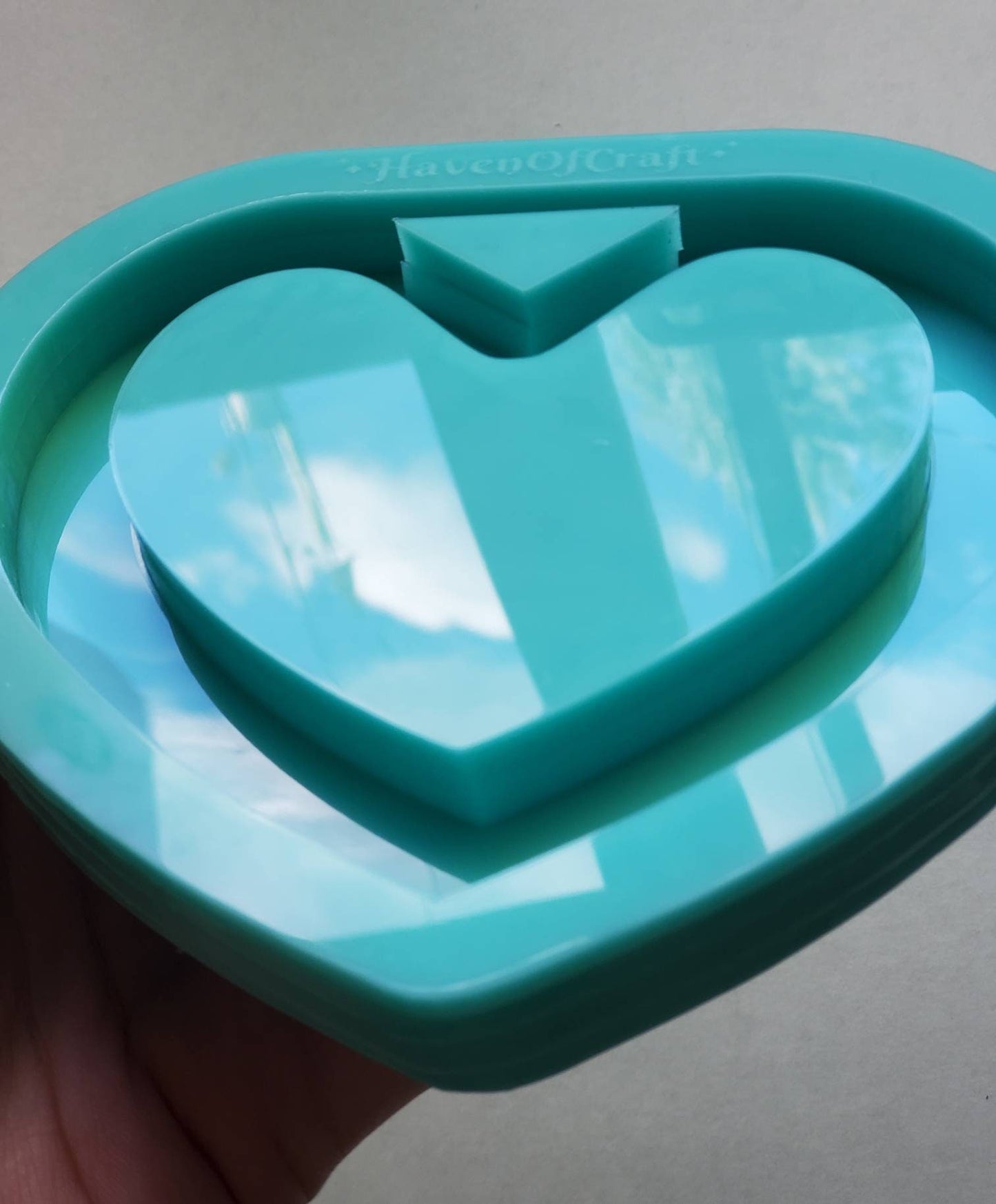 Made to Order - Heart Tsurikawa Silicone Mold 2 sizes - Made with Acrylic Blanks