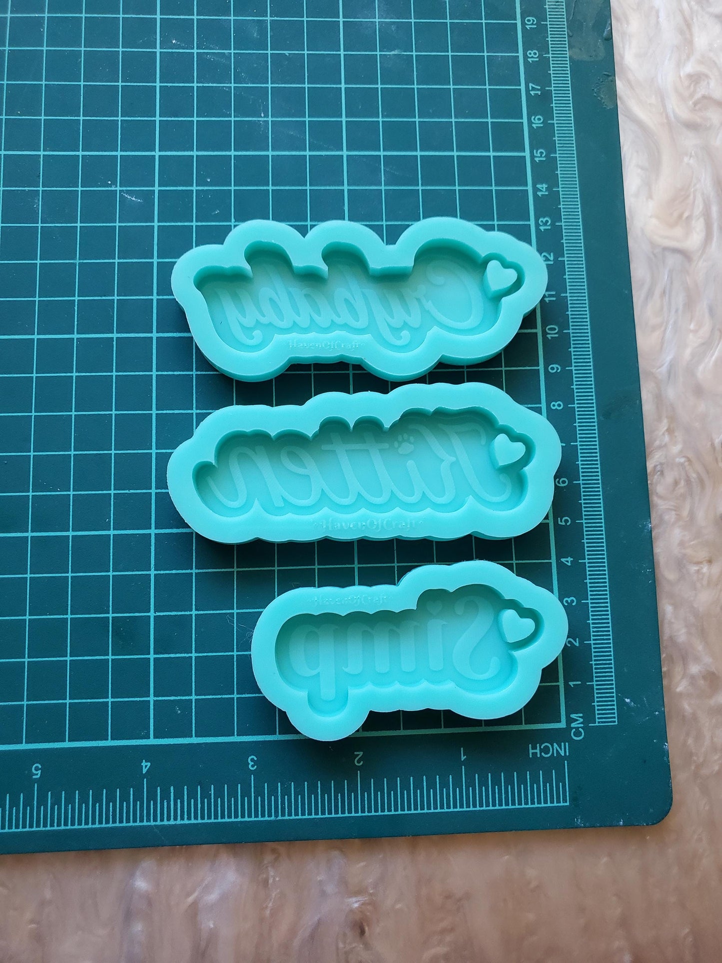 1/4 Inch Thick Keychain Mold \ 3 to choose from \ Crybaby, Simp and Kitten - Made to order