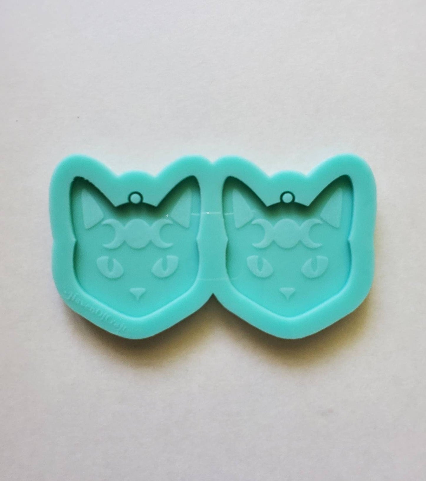 Made to order -triple moon cat shiny silicone mold