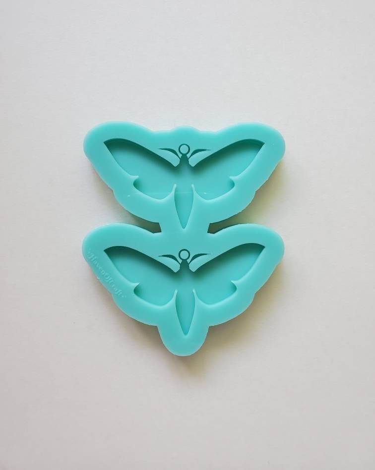 Made to order –Cicada Moth shiny silicone earring mold