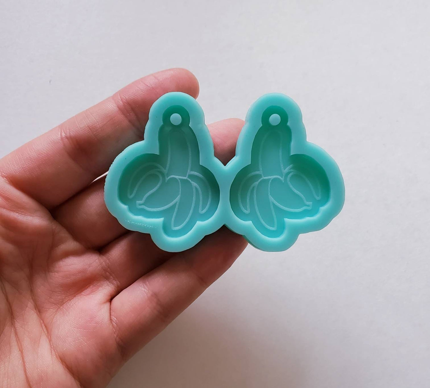 Made to order - Banana shiny silicone earring mold