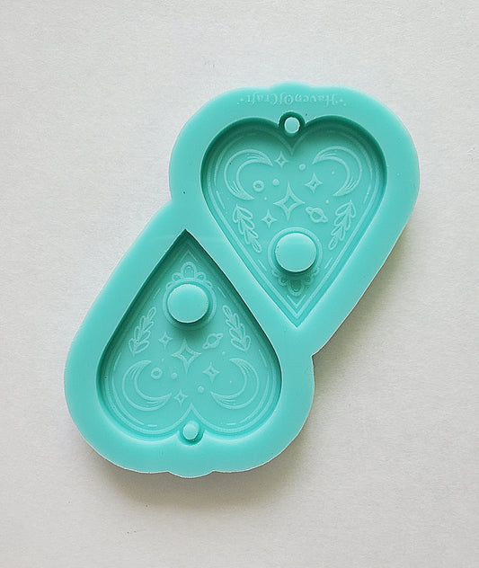 Made to order - Ouija Palette earring mold - shiny silicone mold