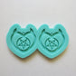 Made to order-Pentagram Demon Heart shiny silicone earring mold