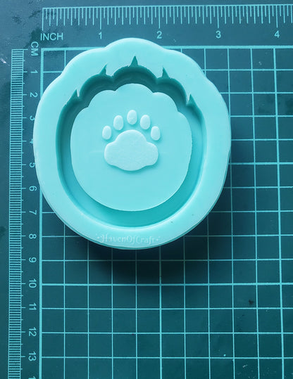 Adorable Bear Paw shaker/ 2 sizes available / Made to order