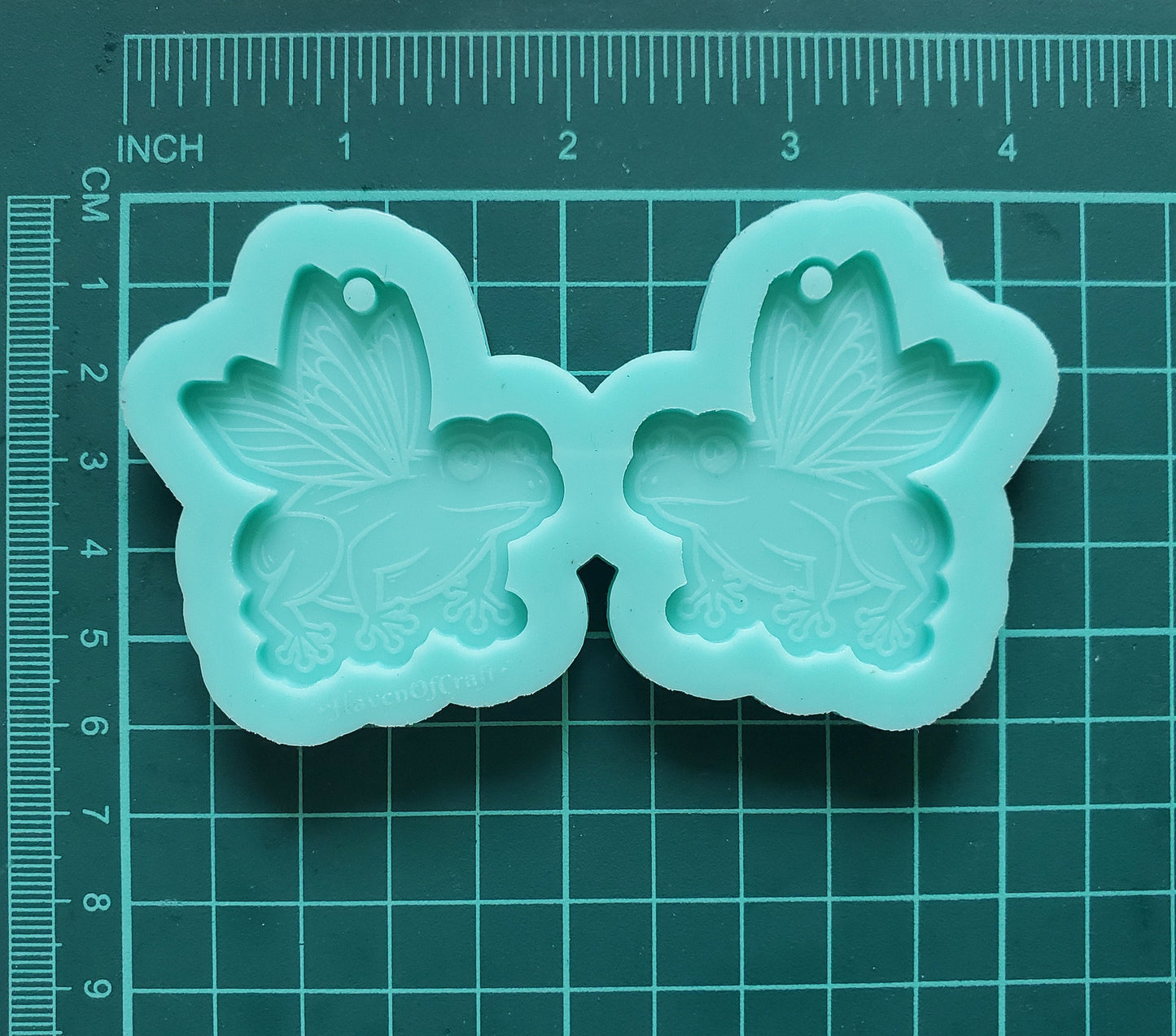 Made to order - Frog With Wings earring mold - shiny silicone mold