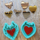 Flaming Heart or Horn Mirror Keychain/ 4 colors of mirror to choose from/ 2 Mold style to choose from -Made to order