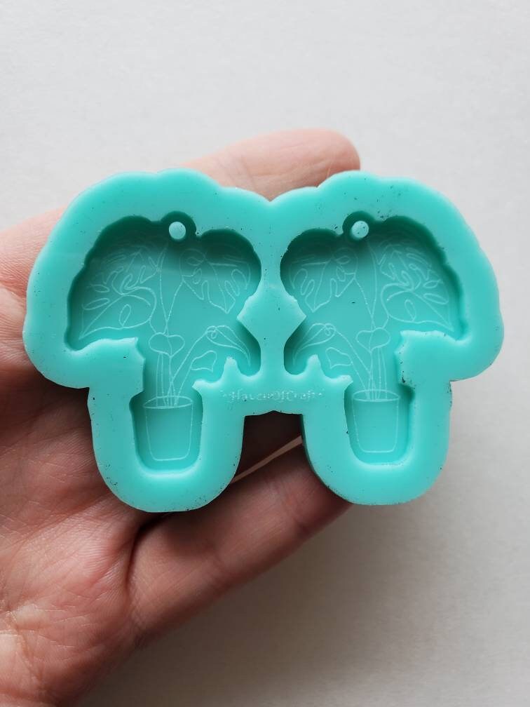 Made to Order - Plant Silicone Earring Mold- Made with Acrylic Blanks