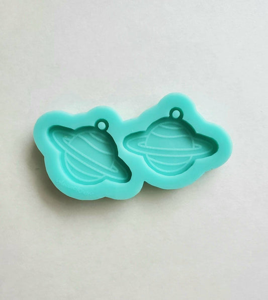 Made to Order - Cute small saturn shiny silicone earring mold