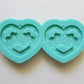 Made to Order - Milky Cow Print Heart Earring Mold - Shiny silicone mold