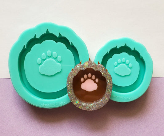 Adorable Bear Paw shaker/ 2 sizes available / Made to order