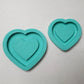 Made to Order - Thick Heart Shaker Mold 2 Sizes - shiny silicone mold