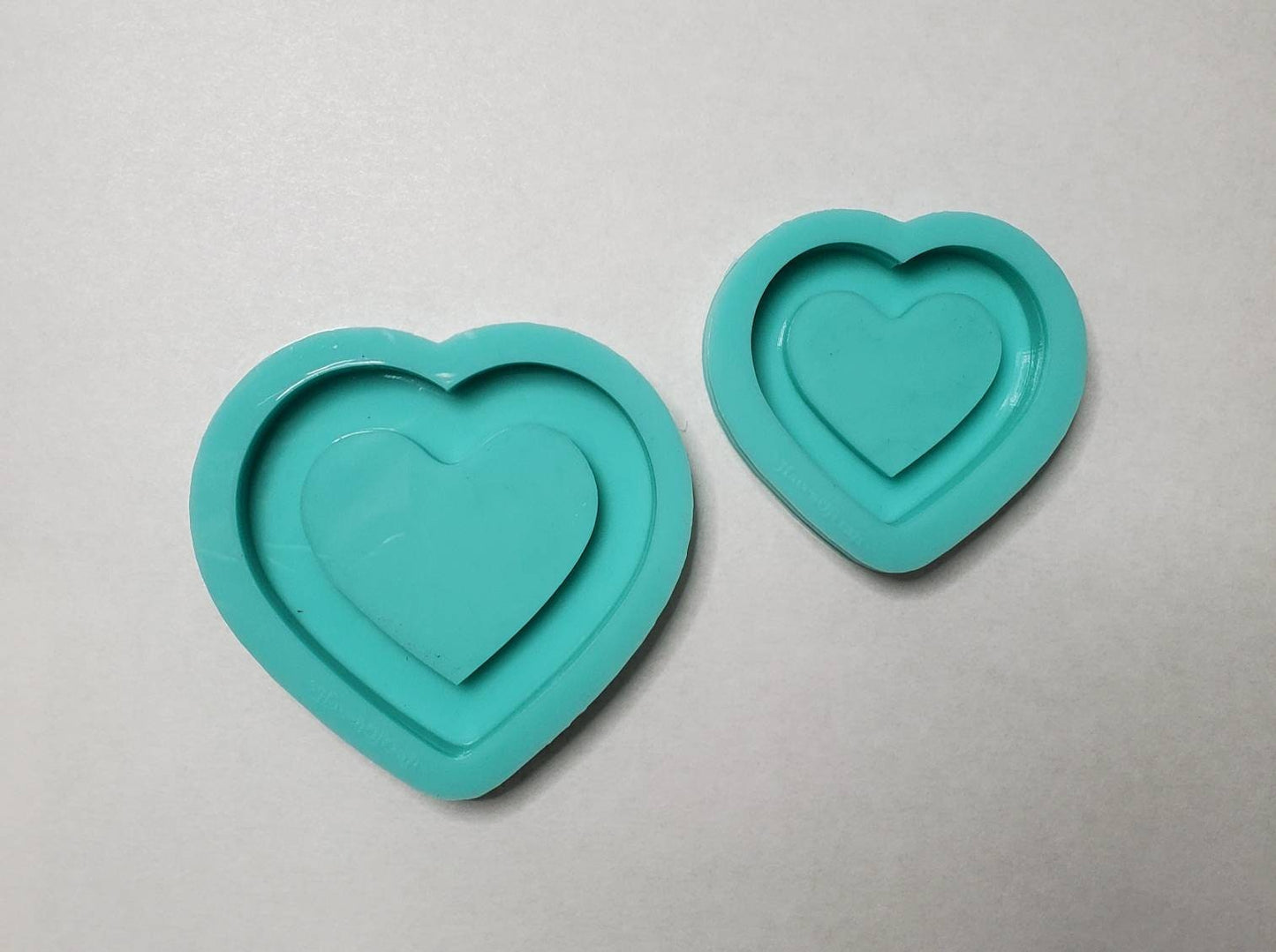 Made to Order - Thick Heart Shaker Mold 2 Sizes - shiny silicone mold