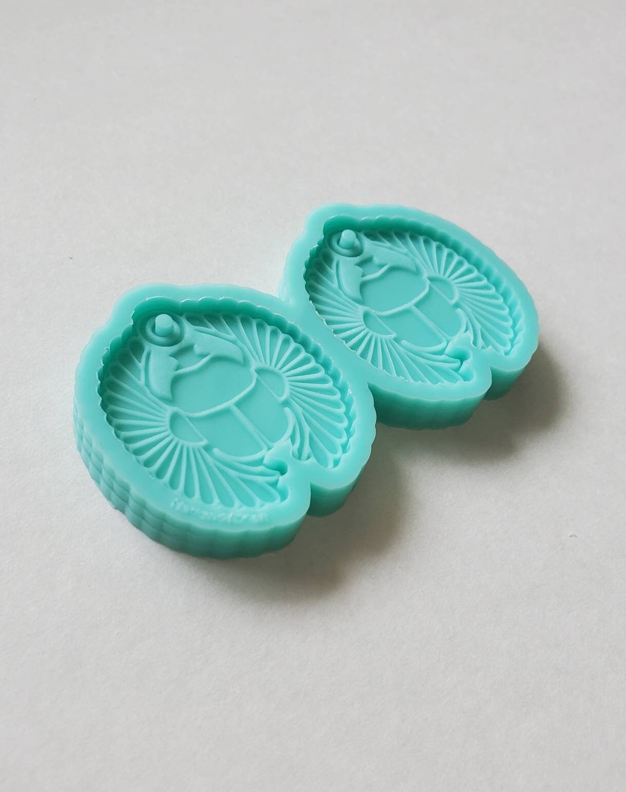 Made to Order - Round Scarab Earring shiny silicone mold