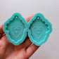 Made to Order - Celestial heart Shiny Silicone Earring Mold- Made with Acrylic Blanks