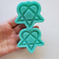 Made to order- Heartagram Shiny Silicone Earring Mold